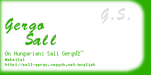 gergo sall business card